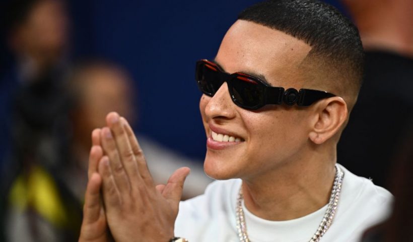 Puerto Rican rapper Daddy Yankee attends a pre-season friendly football match between Arsenal FC and FC Barcelona at SoFi Stadium in Inglewood, California, on July 26, 2023. (Photo by Patrick T. Fallon / AFP) (Photo by PATRICK T. FALLON/AFP via Getty Images)