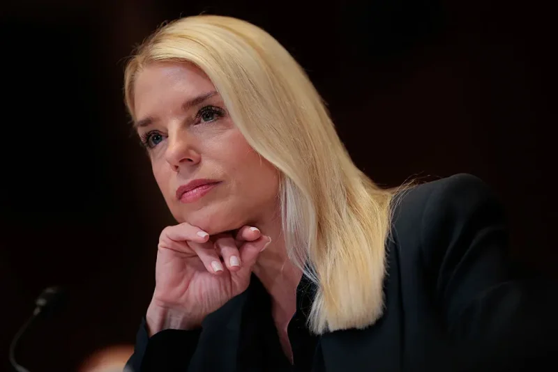 WASHINGTON, DC - JUNE 25: U.S. Attorney General Pam Bondi testifies before the Senate Appropriations Committee Subcommittee on Commerce, Justice, Science, and Related Agencies in the Dirksen Senate Office Building on Capitol Hill on June 25, 2025 in Washington, DC. The committee met to hear testimony to examine proposed budget estimates for fiscal year 2026 for the Department of Justice. (Photo by Chip Somodevilla/Getty Images)
