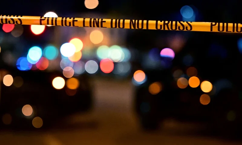 Police tape is pictured at the scene near the intersection of Garvey and Garfield Avenue in Monterey Park, California, on January 22, 2023, where police are responding to reports of multiple people shot. - Police were at the scene of a shooting in southern California that has caused a number of casualties, the Los Angeles Times reported January 22, citing a law enforcement source. (Photo by Frederic J. BROWN / AFP) (Photo by FREDERIC J. BROWN/AFP via Getty Images)