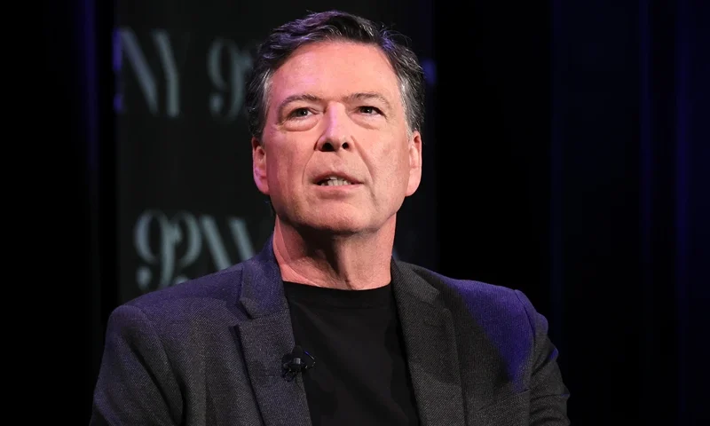James Comey speaks onstage during Former FBI Director James Comey In Conversation With MSNBC's Nicolle Wallace at 92NY on May 30, 2023 in New York City. (Photo by Dia Dipasupil/Getty Images)