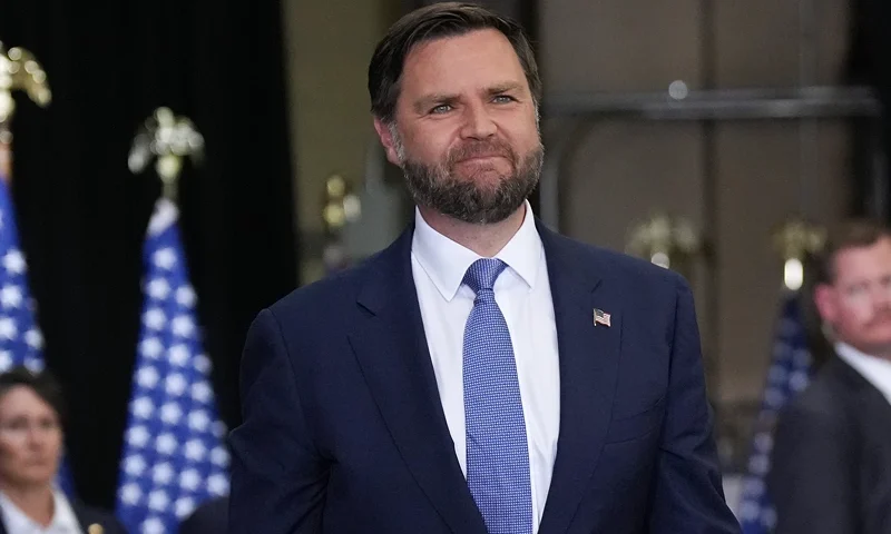Vice President J.D. Vance arrives at an event at Mid-City Steel on August 28, 2025 in La Crosse, Wisconsin. Vance promoted the The One, Big, Beautiful Bill Act of 2025 passed earlier this summer, the Trump administration’s signature piece of legislation. (Photo by Andrew Harnik/Getty Images)
