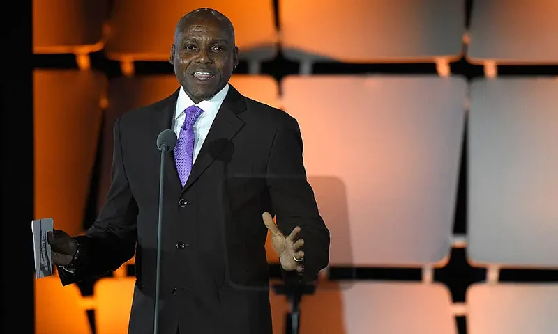 Olympic Track and Field legend Carl Lewis presents during the Team USA Awards presented by Dow, Best of the Games at McDonough Gymnasium on September 28, 2016 in Washington, DC. (Photo by Nick Wass/Getty Images for USOC)